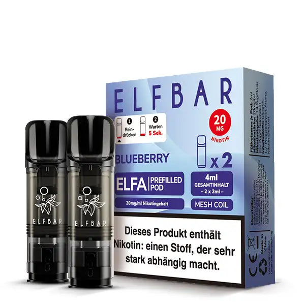 Elfbar - ELFA - Prefilled Pods (2 Stück) - Blueberry - 20mg/ml