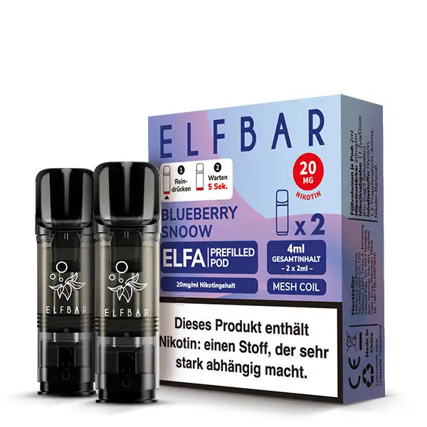 Elfbar - ELFA - Prefilled Pods (2 Stück) - Blueberry Snoow - 20mg/ml