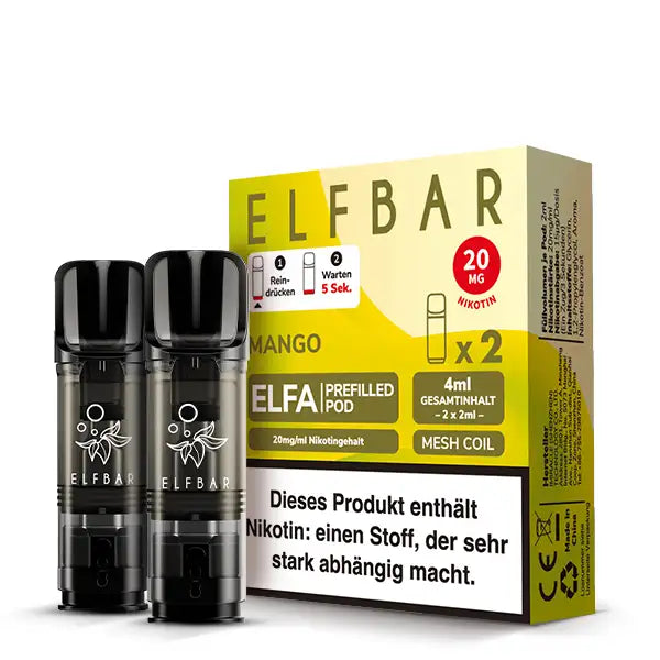 Elfbar - ELFA - Prefilled Pods (2 Stück) - Mango - 20mg/ml