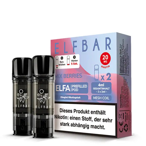 Elfbar - ELFA - Prefilled Pods (2 Stück) - Mix Berries - 20mg/ml