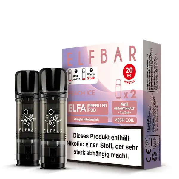 Elfbar - ELFA - Prefilled Pods (2 Stück) - Peach Ice - 20mg/ml