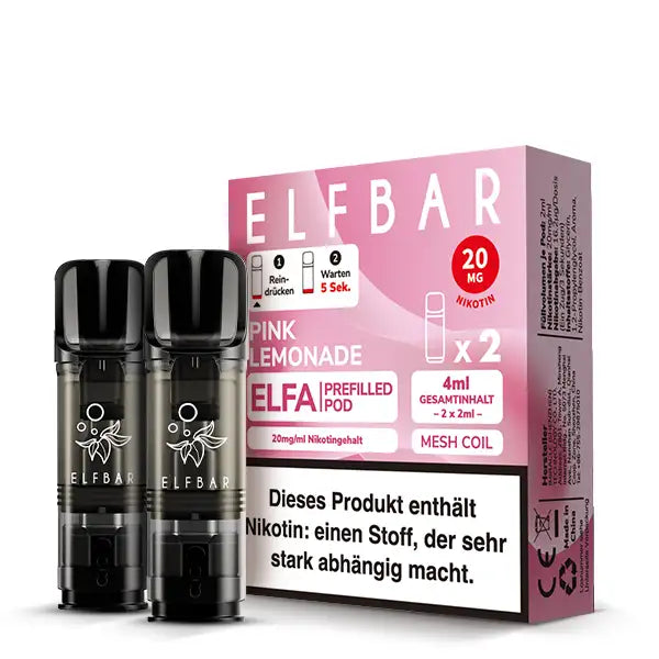 Elfbar - ELFA - Prefilled Pods (2 Stück) - Pink Lemonade - 20mg/ml