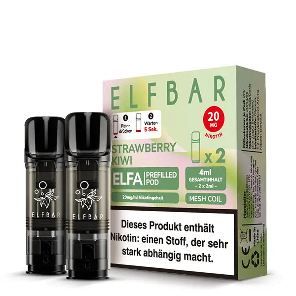 Elfbar - ELFA - Prefilled Pods (2 Stück) - Strawberry Kiwi - 20mg/ml
