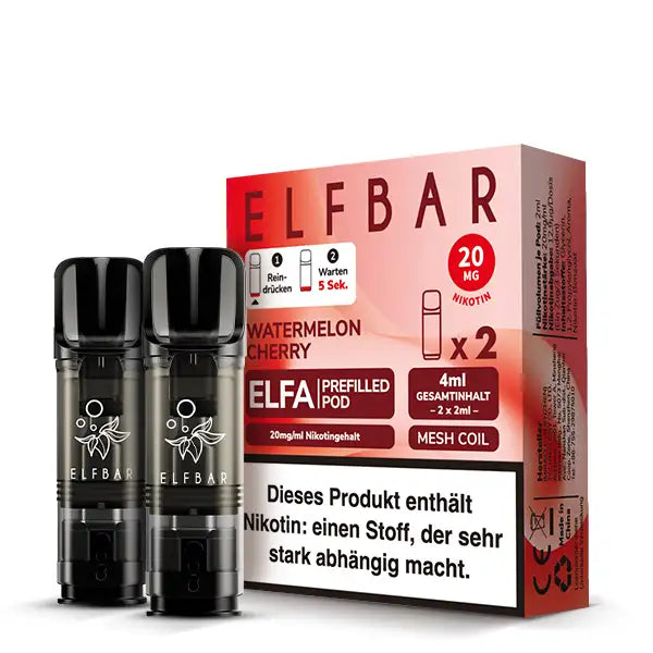 Elfbar - ELFA - Prefilled Pods (2 Stück) - Watermelon Cherry - 20mg/ml