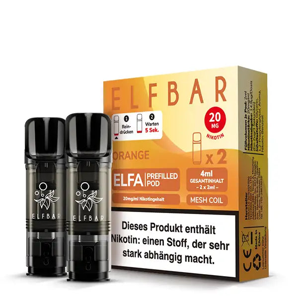 Elfbar - ELFA - Prefilled Pods (2 Stück) - Orange - 20mg/ml