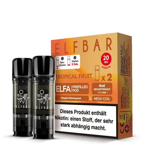 Elfbar - ELFA - Prefilled Pods (2 Stück) - Tropical Fruit - 20mg/ml