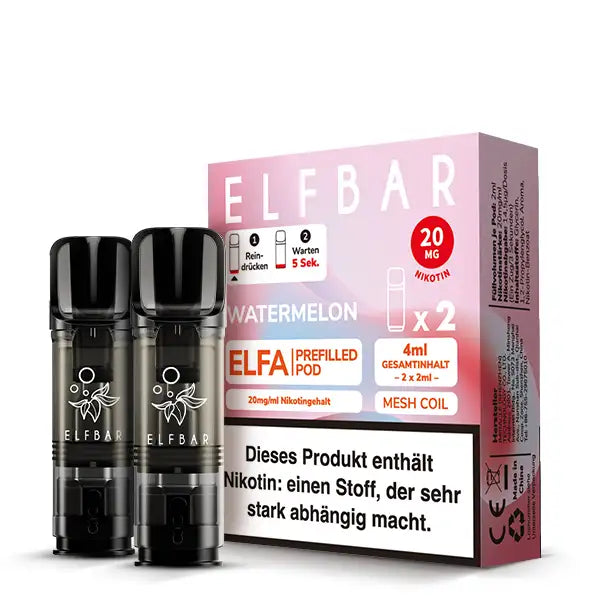 Elfbar - ELFA - Prefilled Pods (2 Stück) - Watermelon - 20mg/ml